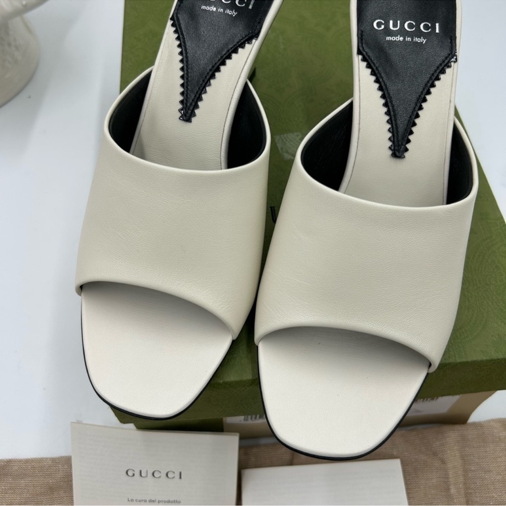 Women’s Gucci interlocking G leather sandal size 37.5 made in Italy - Picture 10 of 10